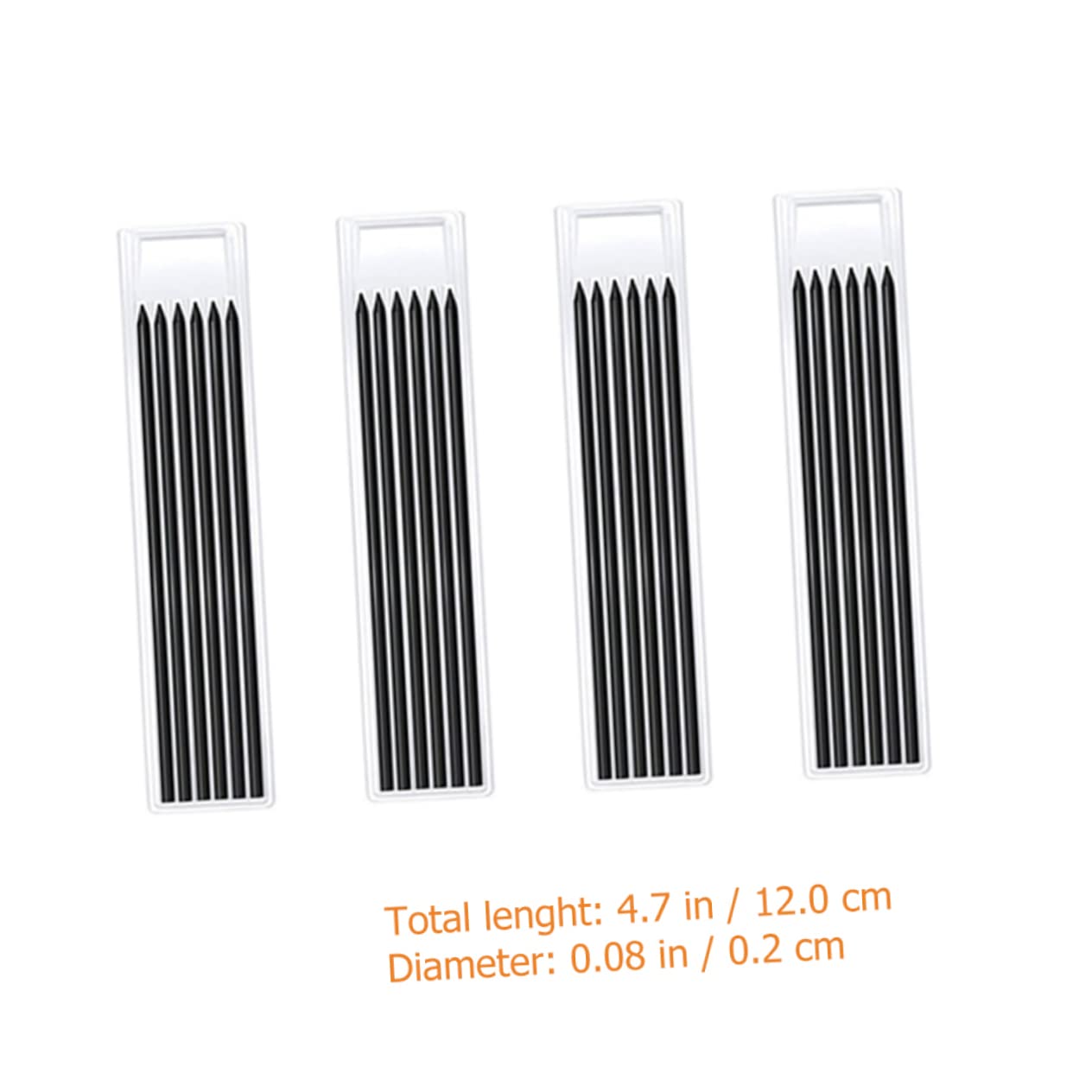 EXCEART 72piezas Recarga De Lápiz Mecánico Para Carpintería Leads De Grafito Para Superficies Irregulares Para Trabajos Construcción