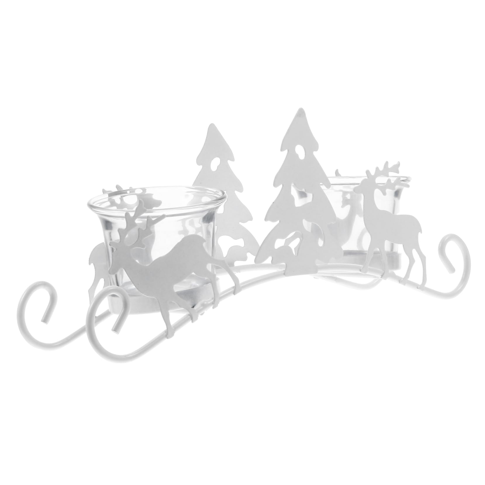 HOODANCOS 1pc Retro Candle Holder Chic Christmas Themed Table Adornment Stylish Decorative Stand for Home and Holiday Decor Warm Romantic Atmosphere for Centerpieces