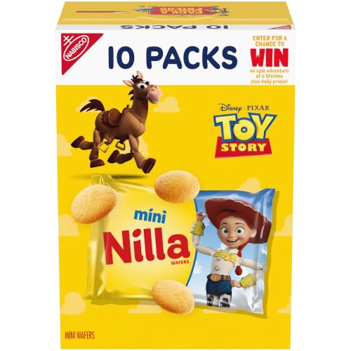 Image of NILLA Wafers Mini Vanilla Wafer Cookies, 10 Snack Packs