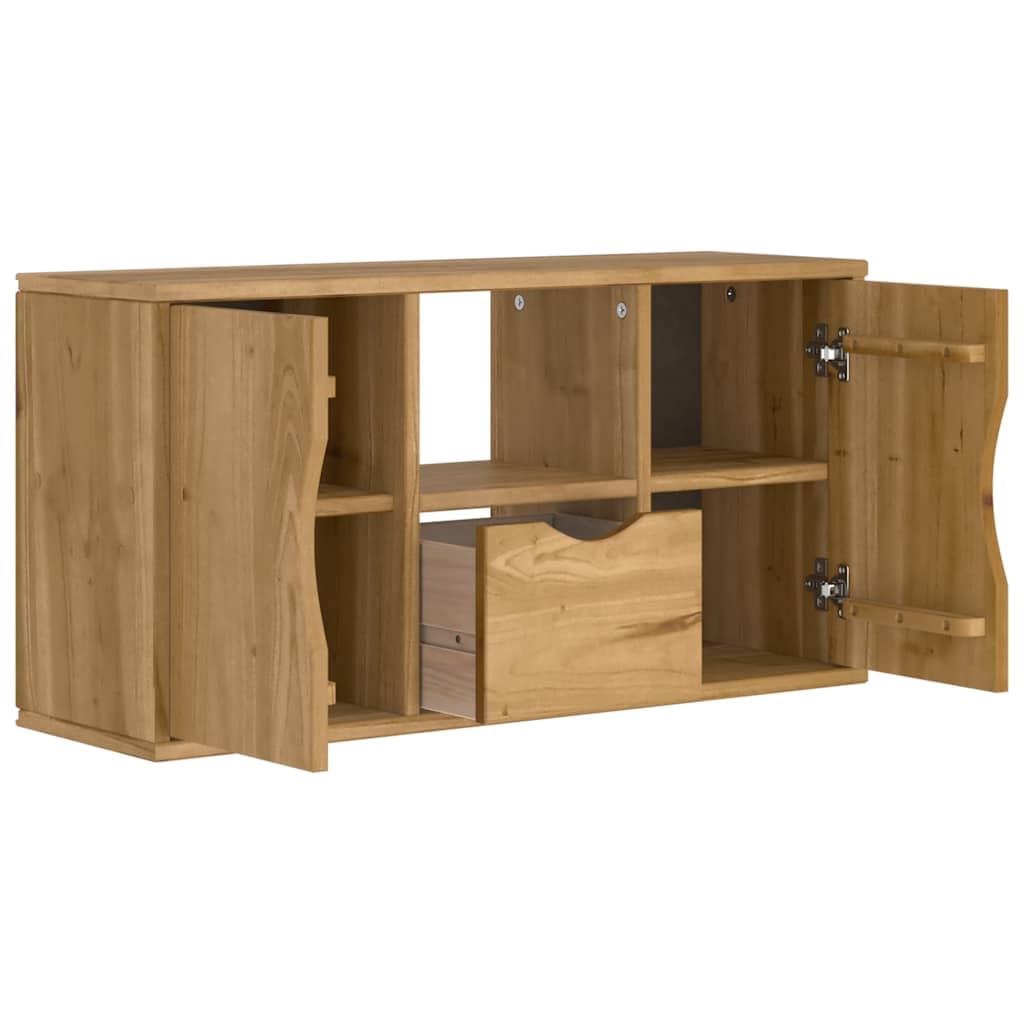 Générique Mobile TV in legno massiccio pino 79 x 24 x 40 cm | Contenitore per soggiorno, camera da letto, facile da pulire, serie ODDA