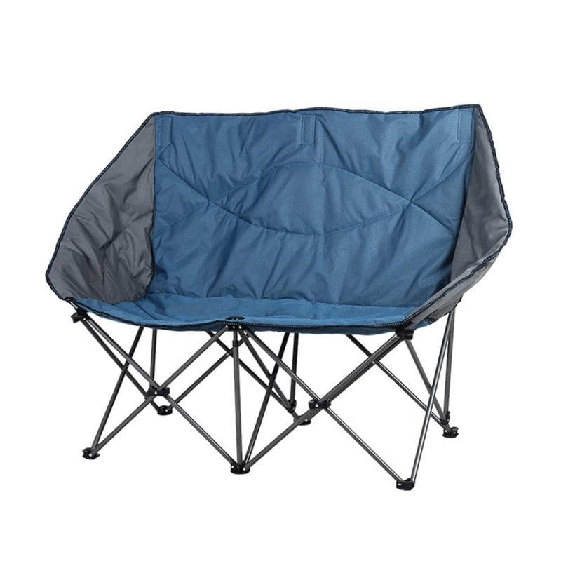 NGBFGDFV Folding Loveseat Camping Chair, Moon Chair, Garden Chair, Double Camping Chair, for Beach