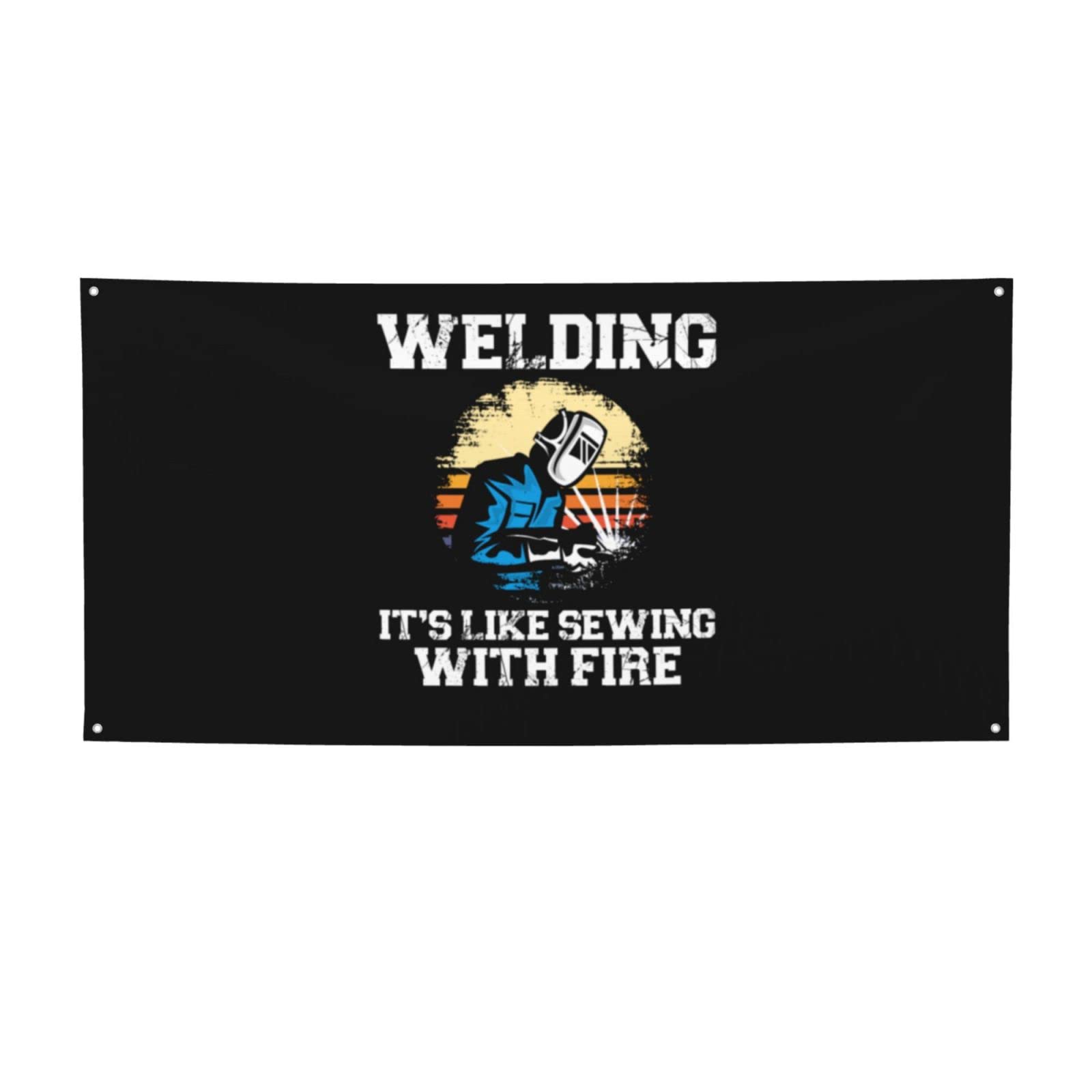 Haebfsl Welder Welding Vintage It'S Like Sewing With Fire Flags 35