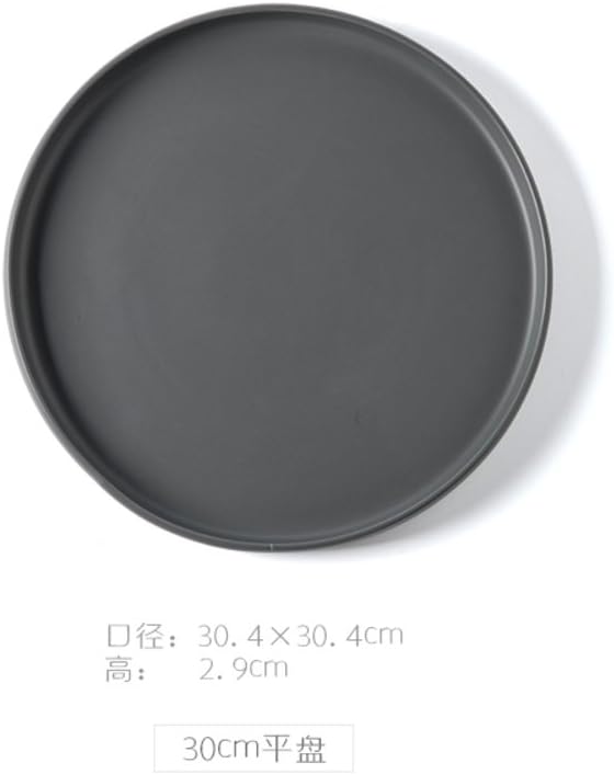 simple idea round plate ceramic tableware western food plate dessert plate dish dish steak-K