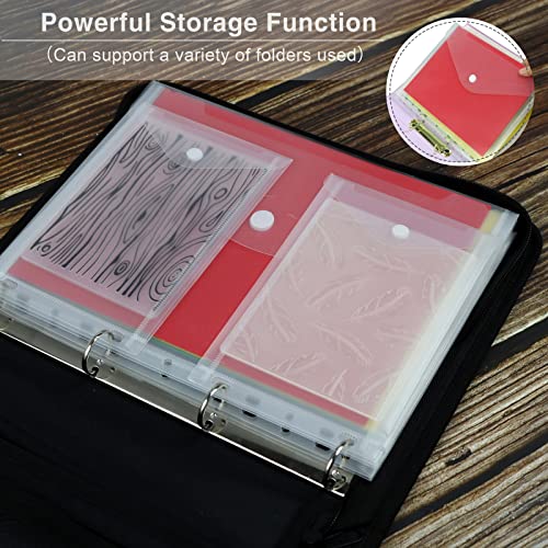 1.5mm Double-Sided Die Cut Storage Magnetic Sheets & Clear Stamp Storage Panels with Pockets, Resealable Envelope for Cutting Dies, Stencils & Embossing Folder Organizer by Enjoy Myself - Image 7