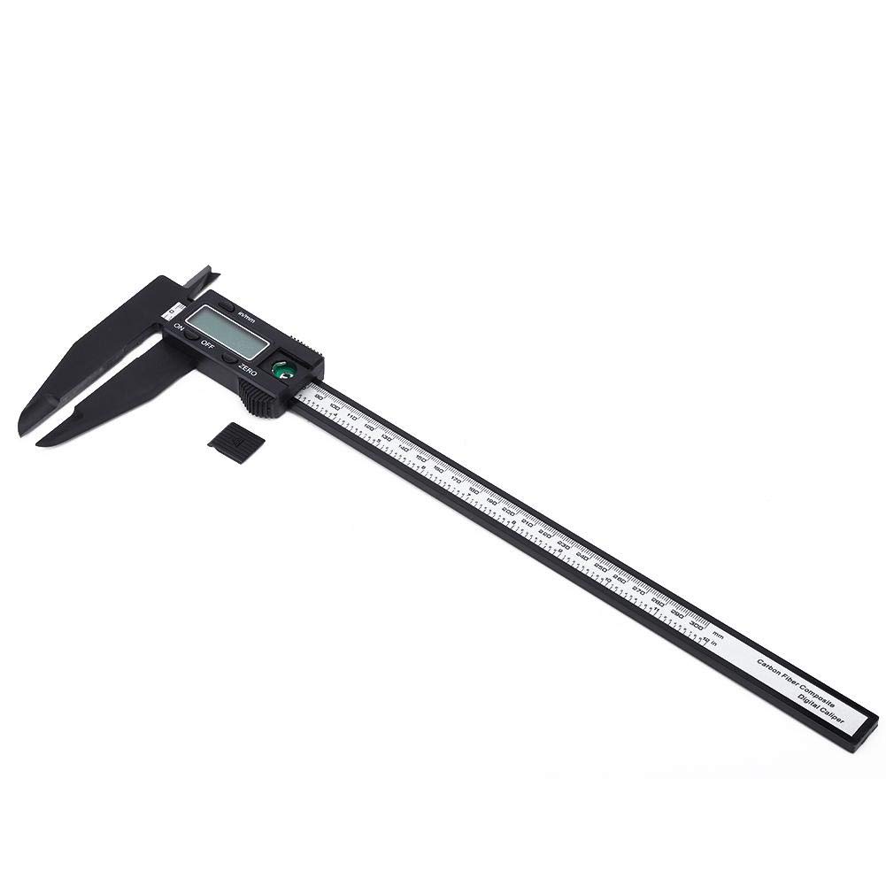 Pied à coulisse électronique numérique, pied à coulisse pour règle numérique 150mm/300mm en carbone avec outil de mesure à longue mâchoire pour écoles, menuiserie, fermes ou maisons(300MM)