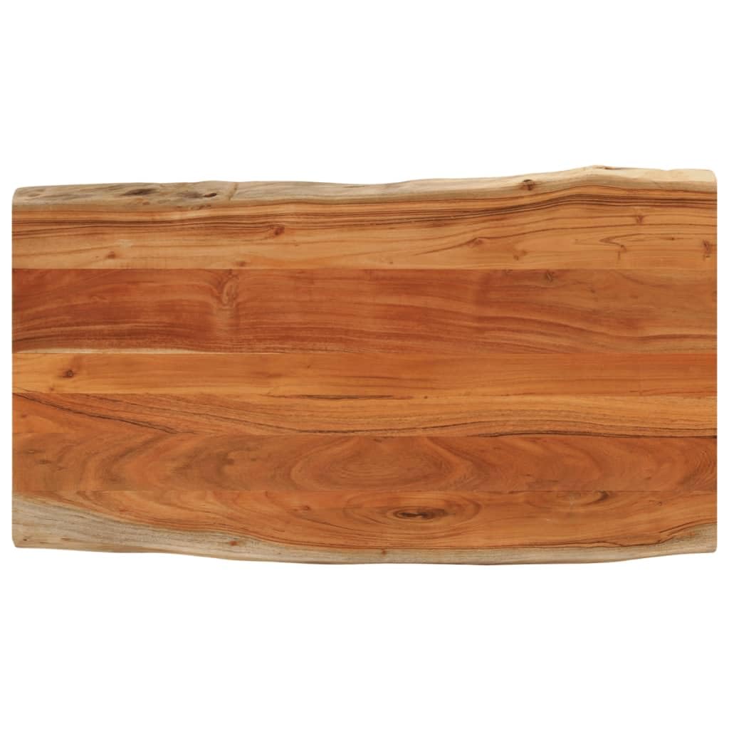vidaXL Tablero de Mesa Rectangular Borde Natural Acacia 110x60x2,5 cm, Tablero, Tablero de Mesa Rectangular, Tablero de Mesa de Comedor