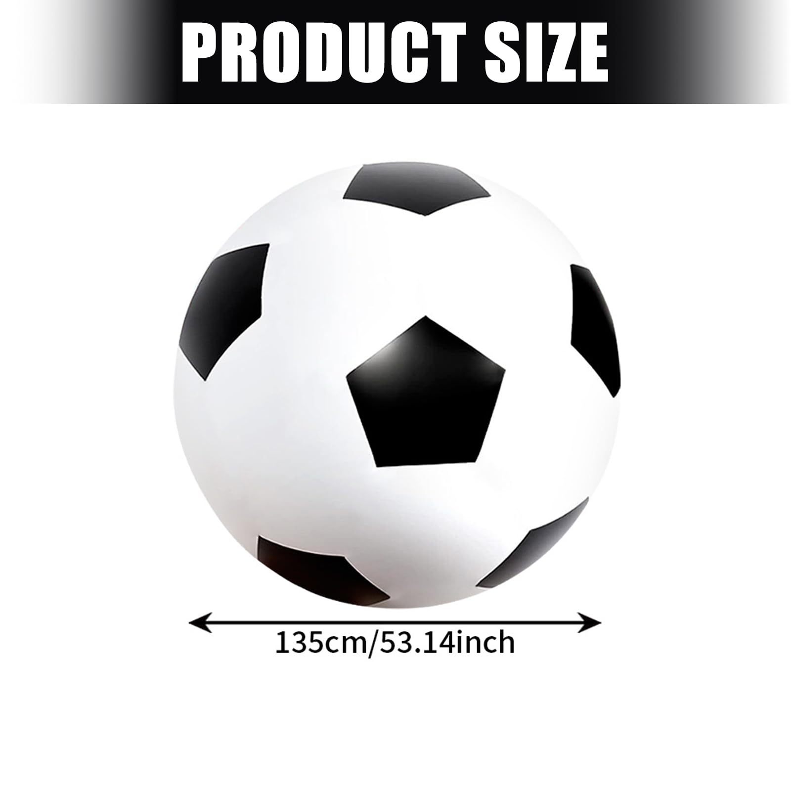FOLODA Extra großer 53-Zoll Strandfußball für den Außenbereich für Spiele Hinterhof, Poolpartys und Outdoor Aktivitäten Hergestellt aus PVC PVC Wasserball
