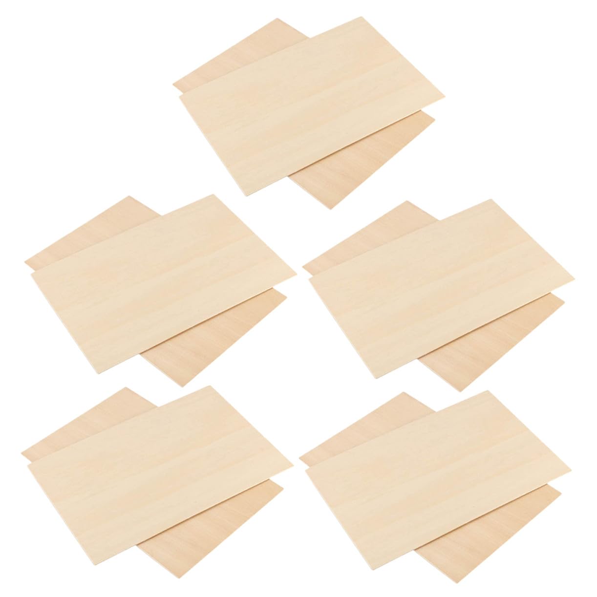 Operitacx 10stücke Rechteckige Holzplatten zum Basteln Unlackierte Sperrholzplatten Rohholzbretter für Diy-projekte