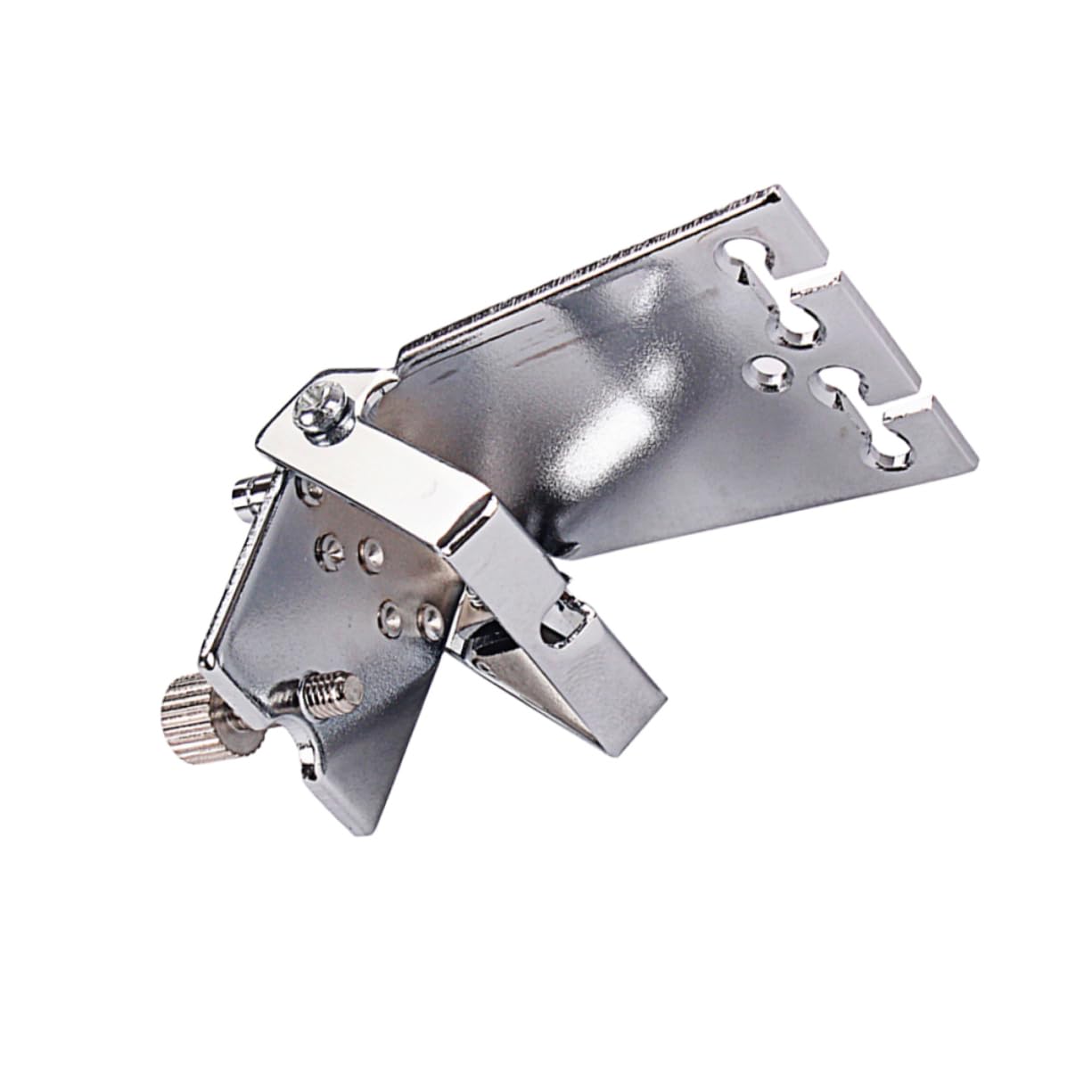 OFFSCH Banjo Drawplate Tremolo Unit Metal Vibrato Tailpiece for Banjo Instruments Silver Finish Construction