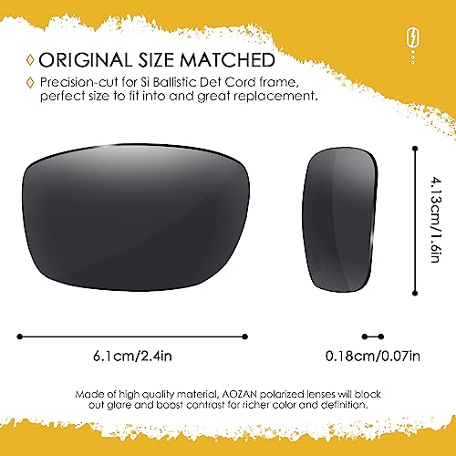 Image of ANSI Z87.1 Replacement Lenses For Oakley Si Ballistic Det Cord Sunglasses