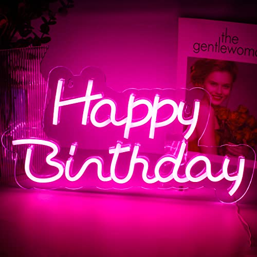 Ineonlife Happy Birthday Neon Pink Cover