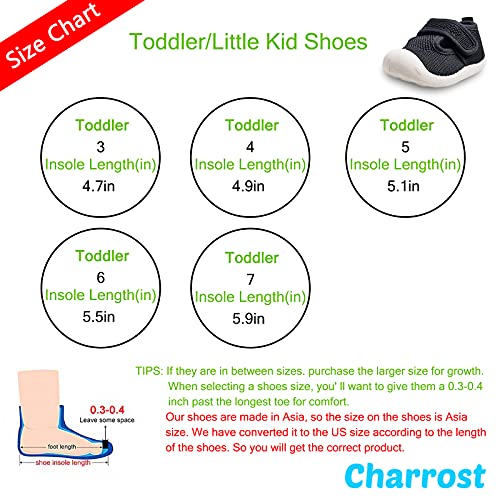 Baby First-Walking Shoes 1-3 Years Kid Shoes Trainers Toddler Infant Boys Girls Soft Sole Non Slip Cotton Mesh Breathable Lightweight Slip-on Sneakers Outdoor(Black03,3 Toddler) T14