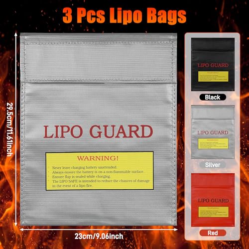 Huiguli Feuerfest Wasserdicht Safe Bag, Feuerfeste Akku Tasche, wasserdichte Ladetasche, Explosionsgeschützte Feuerfeste Dokumententasche für Lipo Batterie, Bargeld, Pass, Schmuck (3, 30 x 23cm)