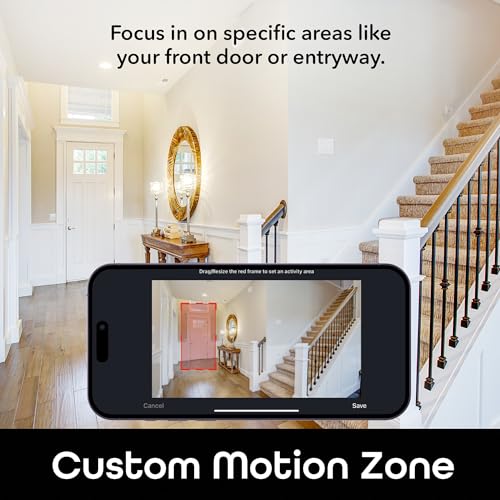 Geeni Smart Indoor Pet Camera, 2K Quad HD Resolution, Tilt Function, Night Vision, Motion Detection, Compatible with Alexa & Google Home, White, GN-CW078-199