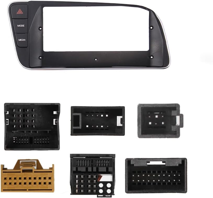 9" Car Stereo Navigation FM Radio Mounting Frame Bracket with Wiring Harness Compatible with Audi Q5 2009 2010 2011 2012 2013 2014 2015 2016 2017 2018