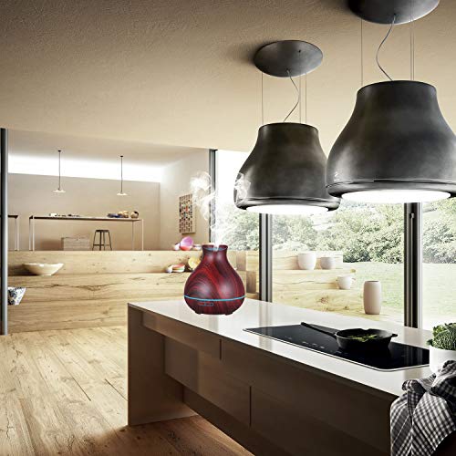 Aromatherapy Essential Oil Diffuser 550Ml 12 Hours Wood Grain Aroma Diffuser With Timer Cool Mist Humidifier For Large Room, Home, Baby Bedroom, Waterless Auto Shut-Off, 7 Colors Lights Changing #TOP7