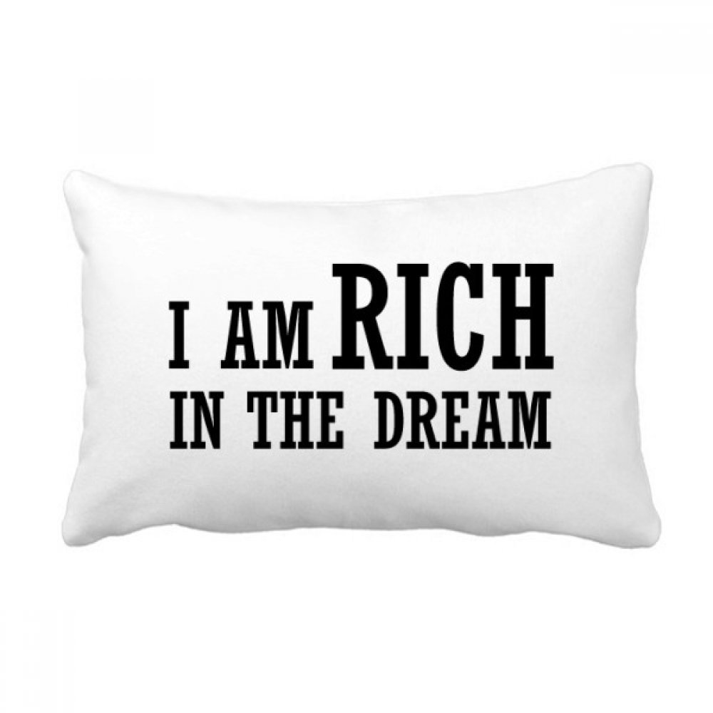 Coussin lombaire Je suis Riche dans Le rêve 40x60 cm multicolor