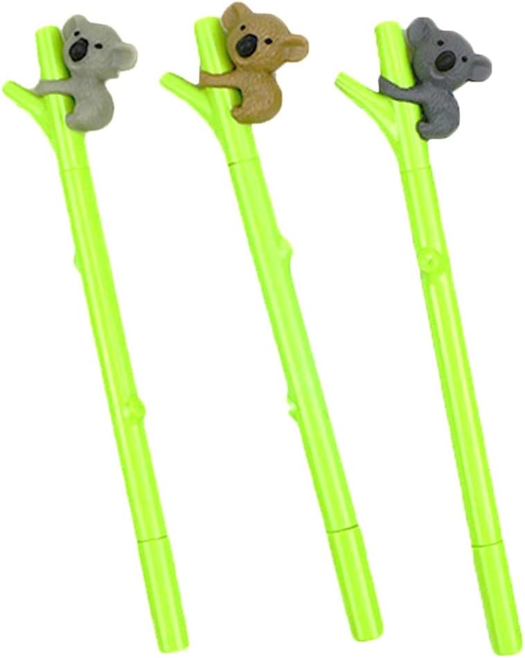 Feder-Cartoon Paket 9 niedlich Koala Bear Gel Schwarze Tinte, Feder aus