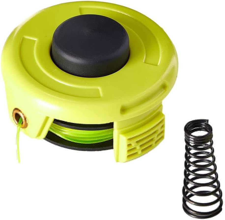 YUETTYY 1/2 Set Trimmer Spool Line and Cover Spring for Ryobi RAC118 1.2 mm Spool RLT3525S, Replacement Spool and Cover Spring Accessories (1 Set)