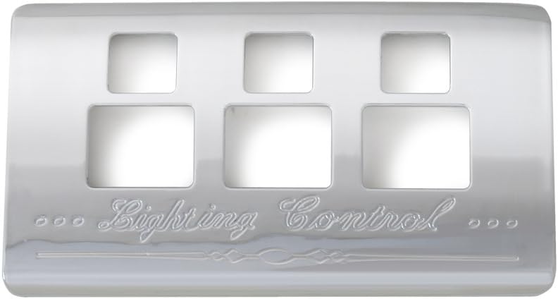 Grand General 68633 Plastic Chrome Lighting Control Panel Cover with 3-Switch Opening for Kenworth