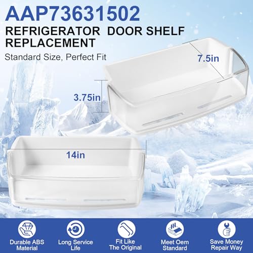 AAP73631502 Fridge Door Shelf Replacement (Right) Compatible with L-G Ken-more Refrigerator Door Shelves Replace AP5673810, 2652330, AAP72909218, AP5673811,EAP7786021,PS7786021 Refrigerator Door Parts