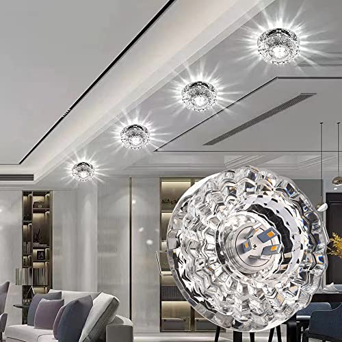 Paquete de 1, 4 y 8 Luces empotradas de Acero Inoxidable de 2 a 3,5 Pulgadas, 3 W y 5 W, para iluminación de Puertas, sin Bombillas, Paquete de 8, 5 W