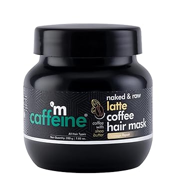 mCaffeine Latte Coffee Hair Mask for Intense Damage Repair with Shea & Murumuru Butter | Deeply Conditions Dry & Damaged Hair | Sulphate & Paraben Free | For Men & Women | 200 gm