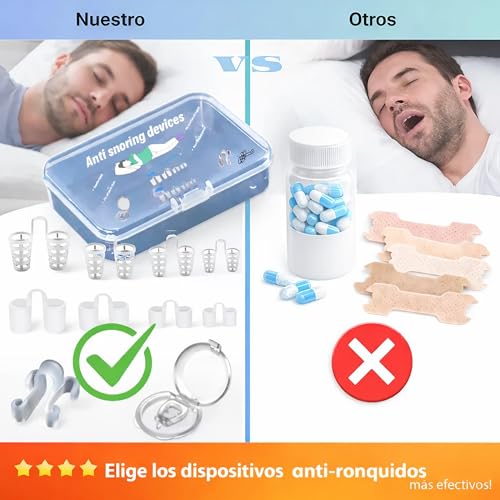 Miniatura 3 de Pack Antirronquidos Con Dilatadores Nasales De Silicona 10 Unidades Mejora La Respiración Nasal Reduce Ronquidos Reutilizables Y Comodos Para Dormir Anti Snoring Devices