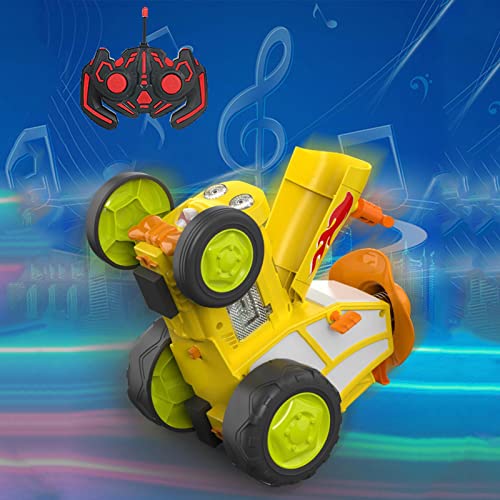 Carro de controle remoto para crianças - Crianças Brinquedos Mini RC Stunt Car com 90 Graus de Rotaç
