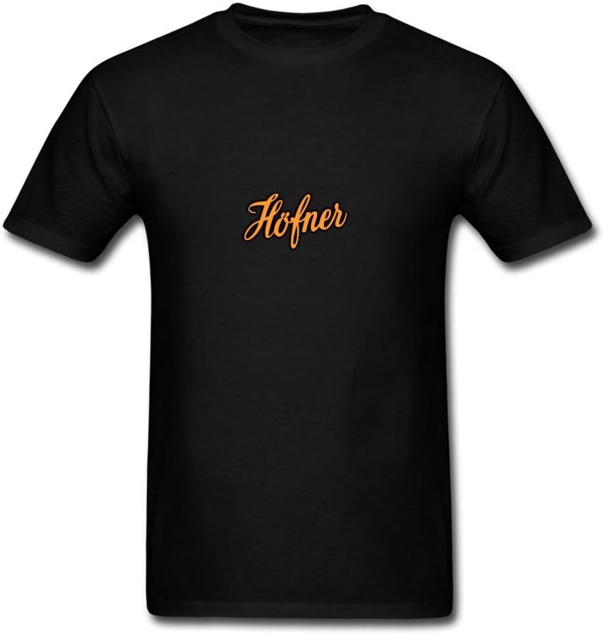 Hofner Orange Men Custom Black New Small T-shirts
