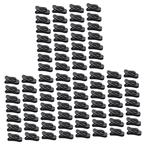 NUSITOU 300 pcs Clip Holders Rotating Fixing Earbud Wrappers Wire Round Collar Portable Plastic Mini