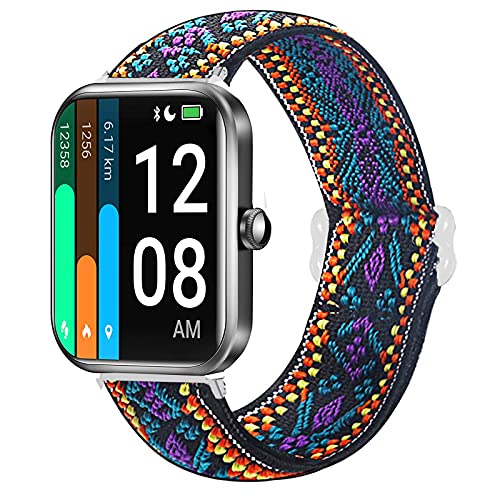 Lamshaw ID206 Band, Stretch Elastics Adjustable Strap Compatible for LETSCOM ID206 1.69