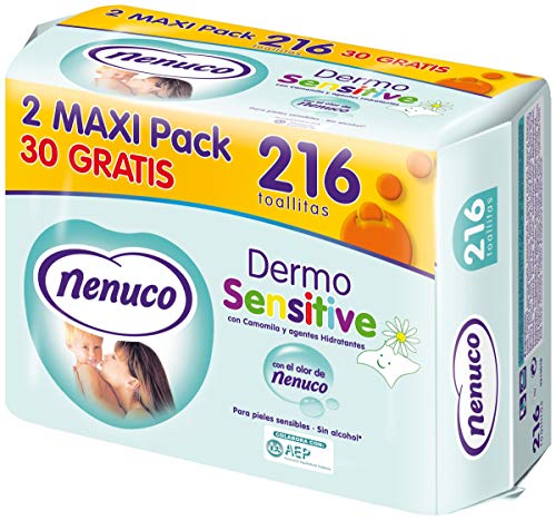 NENUCO Dermo sensitive toallitas para bebés piel sensible pack 216 uds
