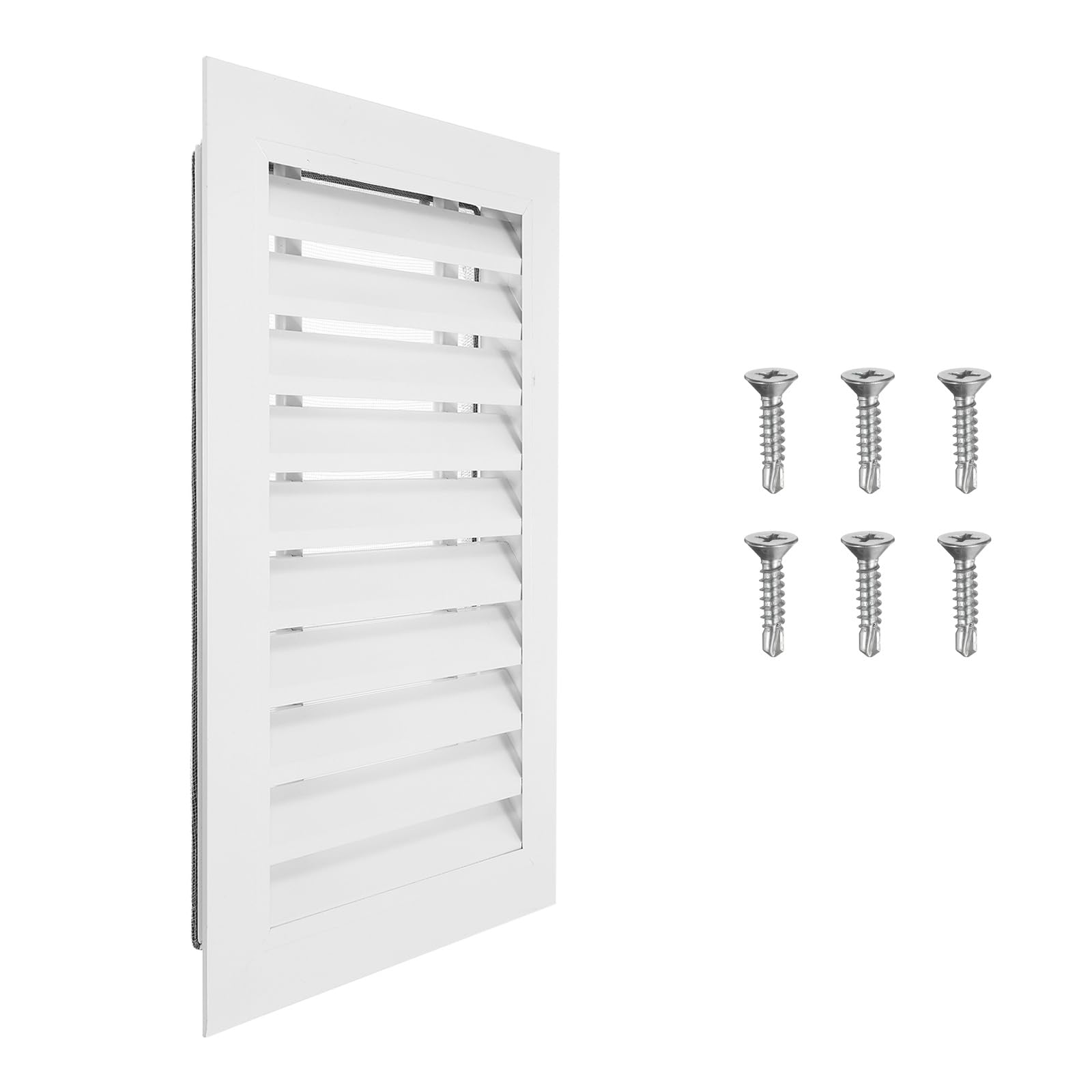 Grille de ventilation en alliage d'aluminium PATIKIL 18x12" avec persiennes durables blanches