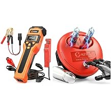 KZYEE KT80 Digital Timing Light with LED Strobe, RPM/Tach, Advance Angle, Dwell, True 035V Voltage Test, USB-C Rechargeable & 12V Backup and KZYEE KS30 Spark Plug Tester