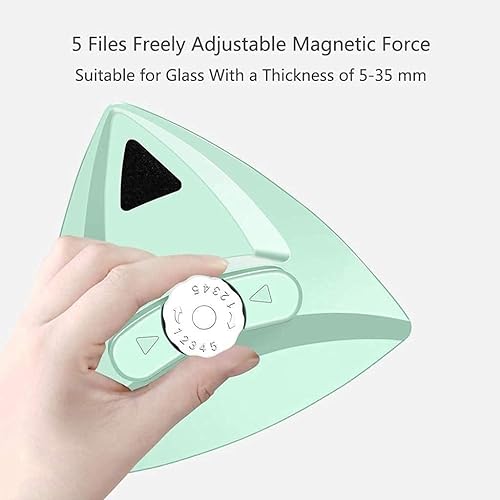 Miniatura 2 de Limpiador de ventanas de doble cara, herramientas de limpieza magnéticas, 5 archivos, herramientas de cepillo de lavado magnético ajustable, para
