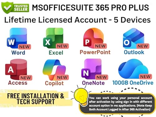 Image of OFFICESUITE 365 Pro Plus MS Edition | 2026 Release | (5 Devices, Lifetime Validity) for Windows, iOS, macOS, iPADOS, Android | 100GB Cloud Storage for lifetime | Regular Updates with Unlimited Reinstallations (Quick Delivery)