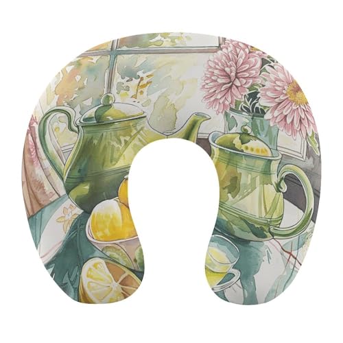 Almohada cervical de espuma viscoelástica tamaño único U miniatura 1