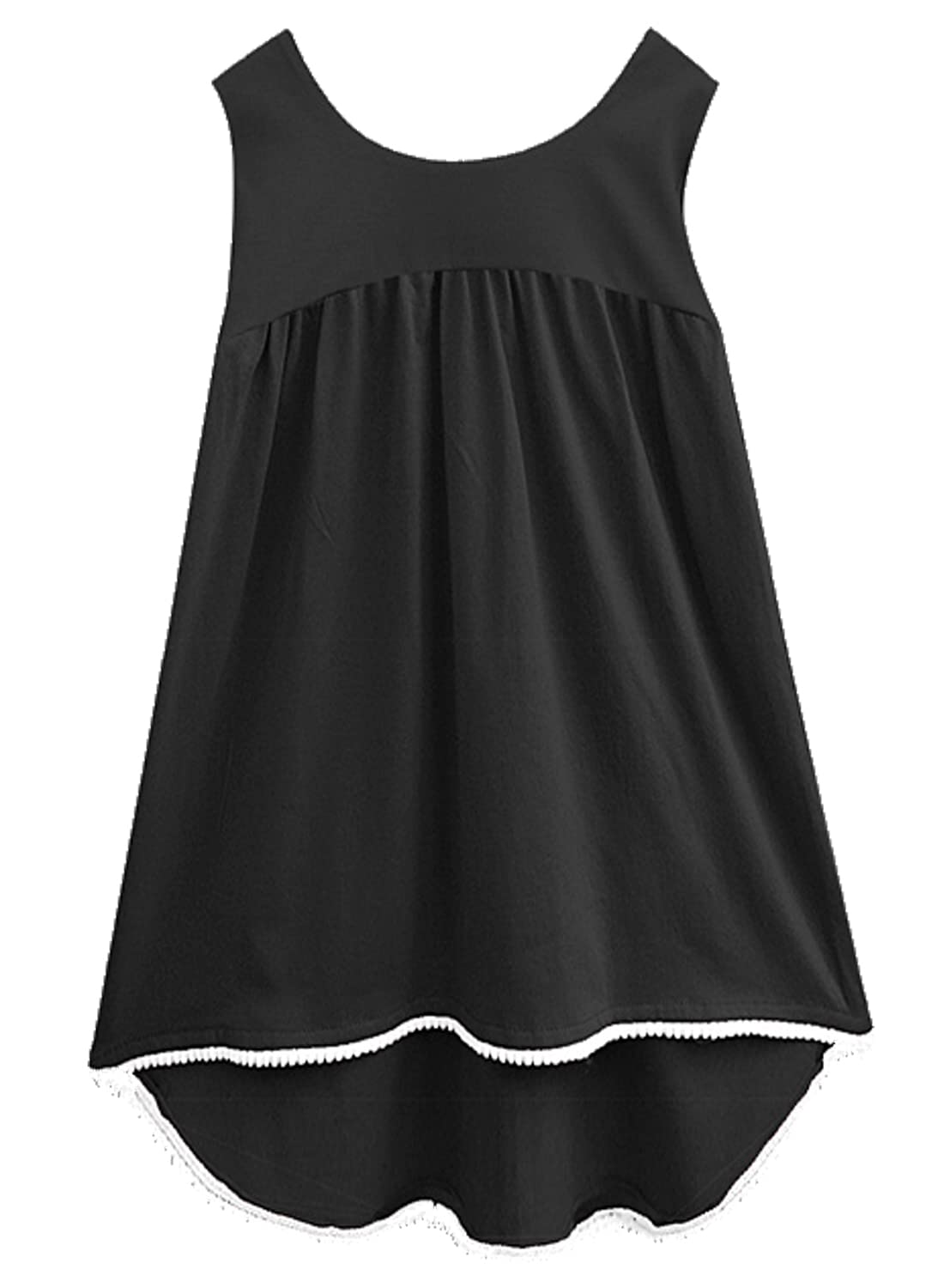 A.T.U.N Girl's Cotton Skater Knee-Length Casual Dress