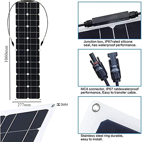 Kit pannello solare flessibile, modulo fotovoltaico monocristallino per ricarica batteria 12-24V, include regolatore di carica da 40 A, ideale per casa e campeggio, opzioni 400W-1200W