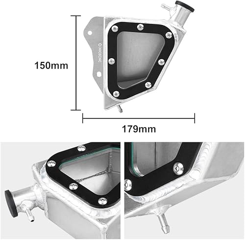 Miniatura 7 de NICECNC Depósito de tanque de radiador refrigerante de desbordamiento compatible con Yamaha Raptor 700 2013 2014 2015 2016 2017 2018-2023, Raptor