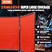 VEVOR Welding Screen with Frame, 6' x 6' 3 Panel Welding Curtain Screens on 12 Swivel Wheels (6 Lockable), Welding Protection Screen Moveable & Professional for Workshop, Red