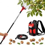 WEIZIIA Abbacchiatore Olive Elettrico Senza Fili, Raccoglitore Frutta con Batteria 12V 40Ah 250Ｗ