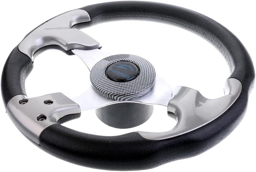 N/A/a Volante de Barco Marino de Rendimiento de 3 Rayos de 315 Mm con Empuñadura de Aluminio