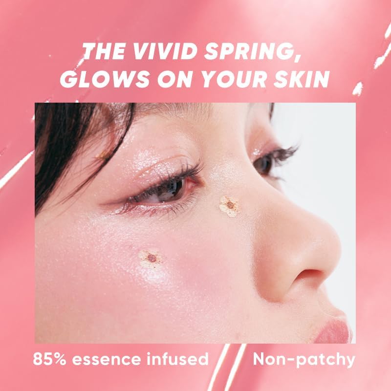 Valentines Day Gift, JUDYDOLL Glow Blush Balm, 85% Essence-Infused & Hydrating Cream Blush, Buildable & Non-Patchy Cheek Color with Puff, Lightweight Travel Makeup (01 Spring Awake) - Image 4