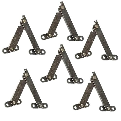 Sfoikvg 6Pcs Door Hinges Hinges Rustic Bronze Folding Lid Supports - Sturdy With Adjustable Stay Function Cabinets For Outdoor Doors