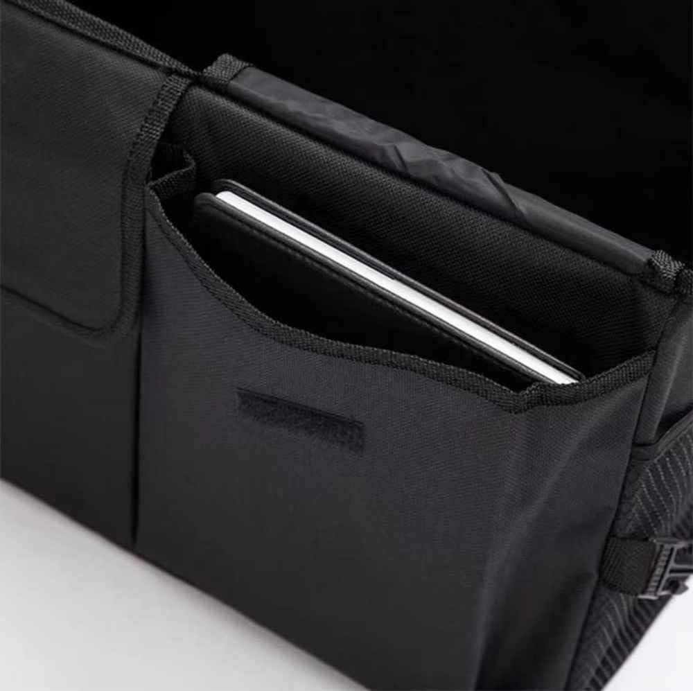 Ravem Cesta organizadora Maletero Coche para Audi Q6 e‑Tron/Q6 Sportback e‑Tron. Bolsa Impermeable multicompartimento para Guardar Accesorios Coche asa, Plegable.