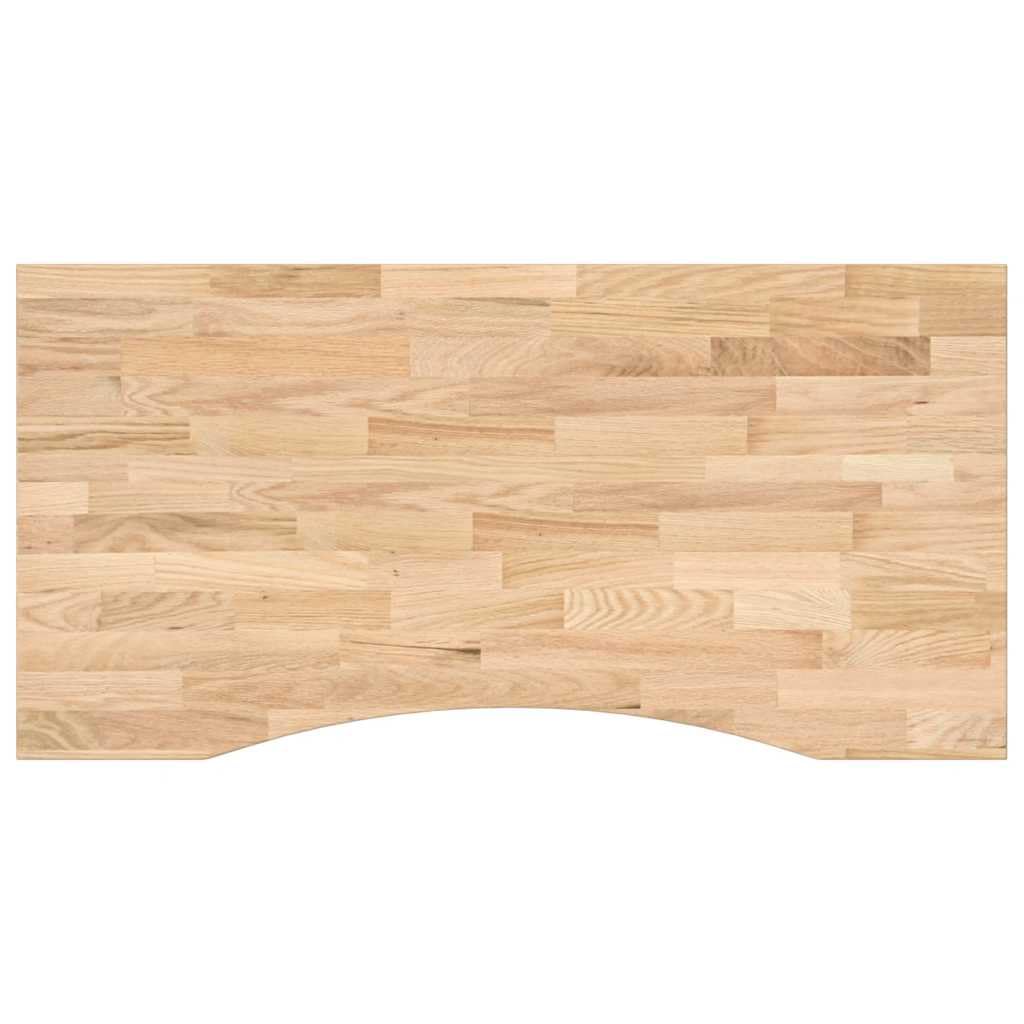 Vidaxl (Natural, 100 X 50 X 2.5 Cm) Desk Top Writing Table Study Desk Untreated Solid Wood Oak Rectangular