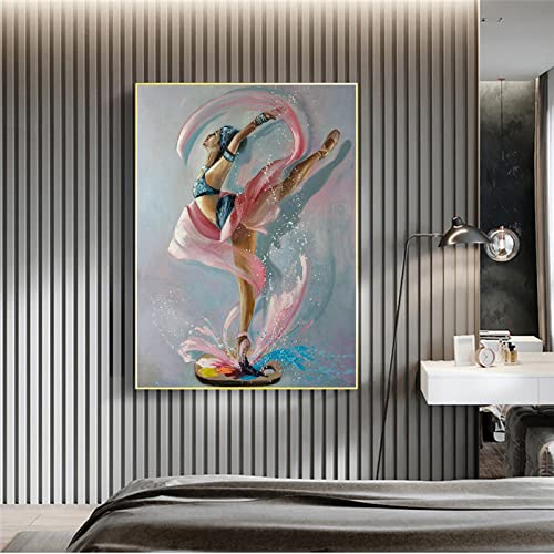Peinture à l'huile de ballet pour un salon moderne et chaleureux - 5