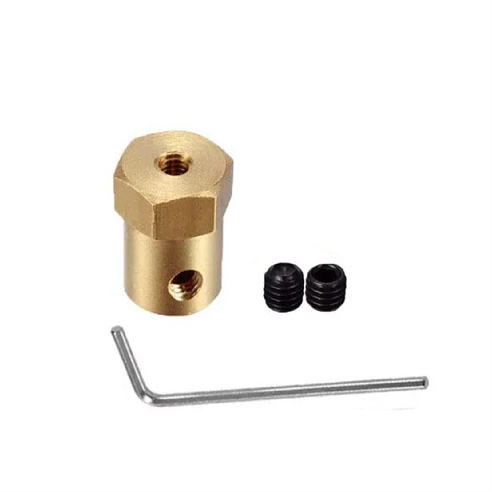 Adaptateur Hexagonal De Moyeu En Laiton - Alésages 2mm 3mm 4mm 5mm 6mm 7mm 8mm - Lot De 4 Pièces Connecteur Moteur Et Accouplement Arbre